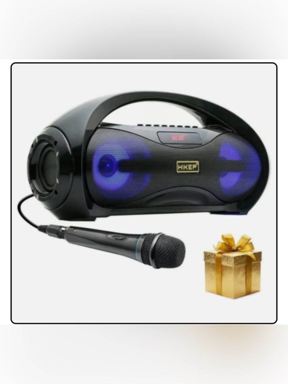Portable Karaoke Speaker with Mic - Black